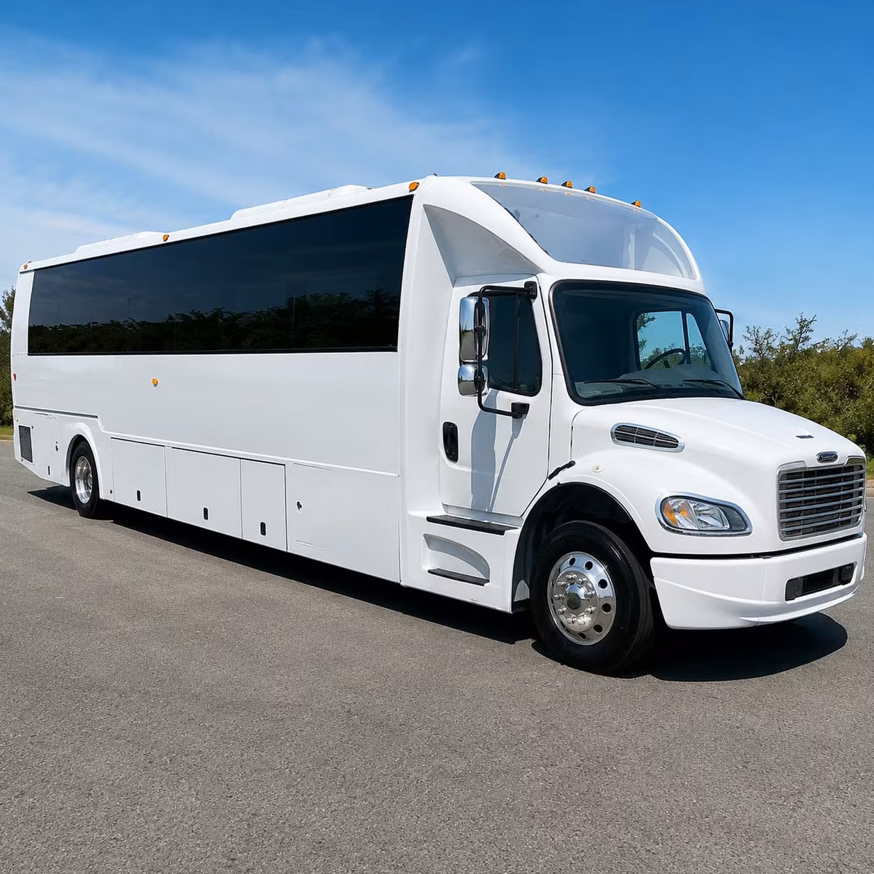 get a dedicated bridal party bus from your getting ready location to the altar