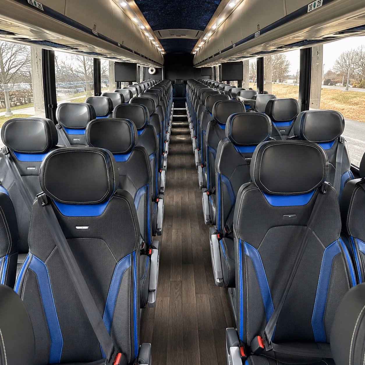 portsmouth charter bus rental interior